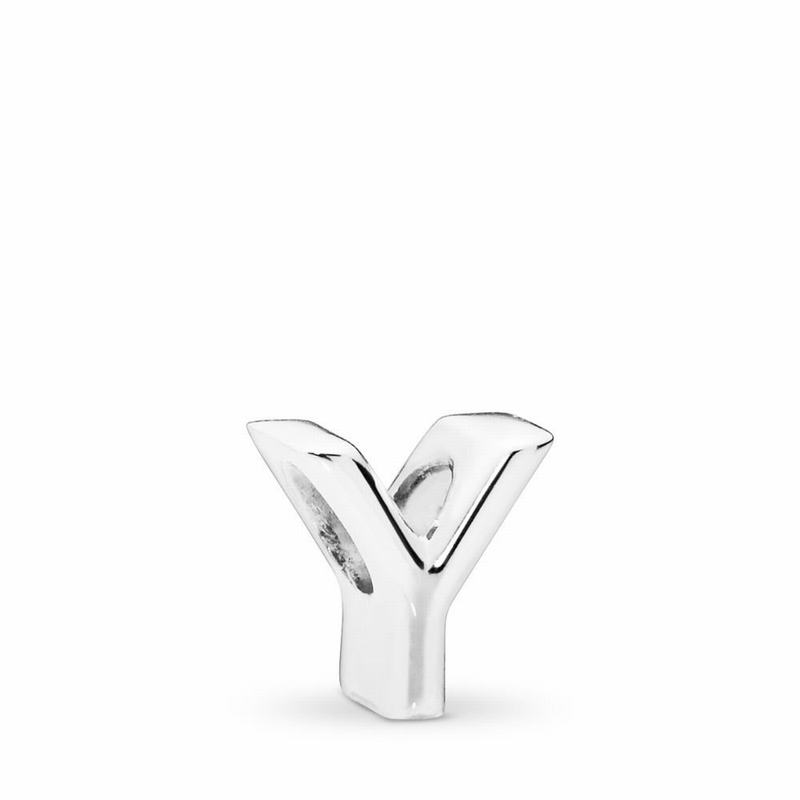 Pandora Letter Y Charm - Sterling Silver - Canada | HK8209BS